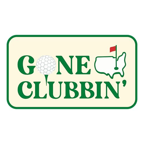 Gone Clubbin Patch 7,6 cm, lustiger Golfball, Golfplatz, Sport, Profi-Spieler, zum Aufbügeln/Aufnähen, Stickerei-Applikation für Trucker, Hut, Kleidung, Rucksack, DIY-Zubehör, Geschenk für Freunde von GELATUDU