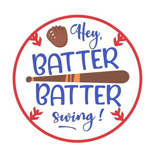 Hey Batter Batter Swing Patch 7,6 cm lustiger Baseball-Aufnäher, Sportliebhaber, Baseballschläger, Klettverschluss-Stickerei, Stoffapplikation für Trucker, Hüte, Kleidung, Rucksack, DIY-Zubehör von GELATUDU