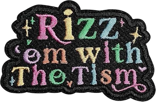R'zz Em with The Tism Patch 7,6 cm Autismus Awareness, Introversion, Depression, Hook and Loop Embroidery Fabric Applique Patches for Trucker Hats Clothes Backpack DIY Accessories Gifts Mom Friend von GELATUDU