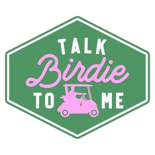 Talk Birdie to Me Patch 7,6 cm, lustiger Golfer, Golfer, Liebhaber, Sport, Golfwagen, Klett-Stickerei, Stoffapplikation für Trucker, Hüte, Kleidung, Rucksack, DIY-Zubehör, Geschenke, Mutter, Papa von GELATUDU