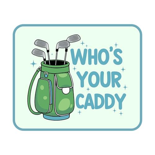 Who's Your Caddy Patch 7,6 cm lustiger Golfschläger für Herren, Golfschläger, professionelle Golfer, Humor, zum Aufbügeln oder Aufnähen, Stoffapplikation für Trucker, Hut, Kleidung, Rucksack von GELATUDU