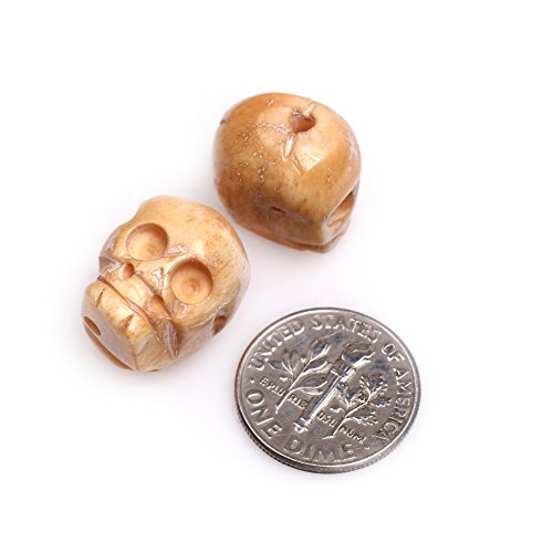 15 x 16 mm großes Loch 1,2 mm gelb geschnitzte Knochen Perlen für Schmuckherstellung Bulk 12 Stück von GEM-INSIDE CREATE YOUR OWN FASHION