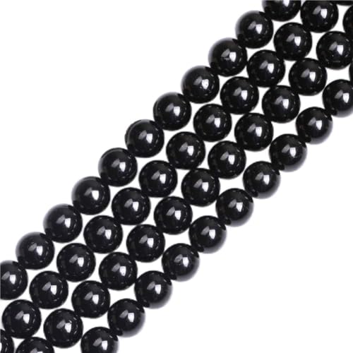 8mm Schwarze Turmalin Edelstein Perlen Strang 15 Zoll, Schmuckherstellung Perlen von GEM-INSIDE CREATE YOUR OWN FASHION