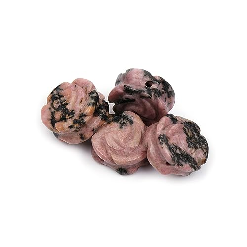GEM-INSIDE, 12 Stück, handgeschnitzt, doppelseitig, 14 mm, natürliche schwarze Textur, rosa Rose, Rhodolit, Jaspis, Edelstein, Halbedelstein-Perlen für Schmuckherstellung GEM-INSIDE, 12 Stück, handgeschnitzt, doppelseitig, 14 mm, natürliche schwarze Textur, rosa Rose, Rhodolit, Jaspis, Edelstein, Halbedelstein-Perlen für Schmuckherstellung von GEM-INSIDE CREATE YOUR OWN FASHION