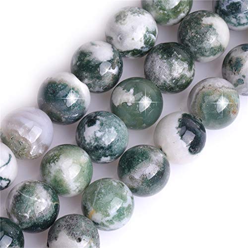 GEM-INSIDE CREATE YOUR OWN FASHION Natürlicher grüner Baumachat-Edelstein, Halbedelstein, rund, 12 mm, lose Perlen für Schmuckherstellung, DIY, Armband, Halskette, Basteln, 38,1 cm GEM-INSIDE CREATE YOUR OWN FASHION Natürlicher grüner Baumachat-Edelstein, Halbedelstein, rund, 12 mm, lose Perlen für Schmuckherstellung, DIY, Armband, Halskette, Basteln, 38,1 cm von GEM-INSIDE CREATE YOUR OWN FASHION
