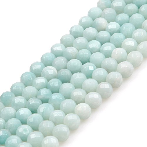 Sweet & Happy Girl's store 6mm facettierte Amazonit Edelstein Perlen Strang 15 Zoll Schmuckherstellung Perlen von GEM-INSIDE CREATE YOUR OWN FASHION