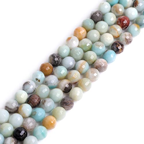 Sweet & Happy Girl's store 8mm Facted Amazonite Edelstein Perlen Strang 15 Zoll Schmuckherstellung Perlen von GEM-INSIDE CREATE YOUR OWN FASHION