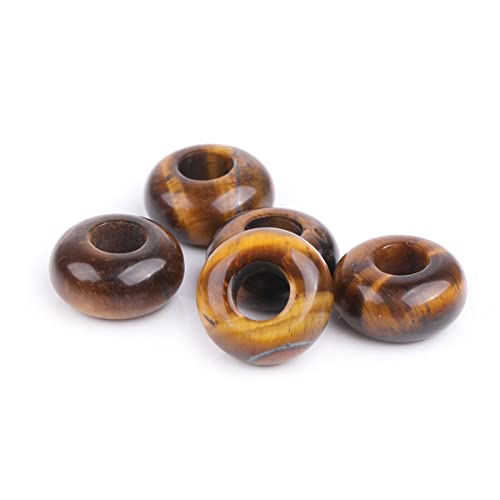 GEM-Inside 10 Stück natürliche gelbe Tigeraugen-Steine, 14 mm großes Loch, Paracord-Kordelende, Donuts, Abstandshalter für Schmuckherstellung, Energie-Chakra-Stein GEM-Inside 10 Stück natürliche gelbe Tigeraugen-Steine, 14 mm großes Loch, Paracord-Kordelende, Donuts, Abstandshalter für Schmuckherstellung, Energie-Chakra-Stein von GEM-INSIDE CREATE YOUR OWN FASHION