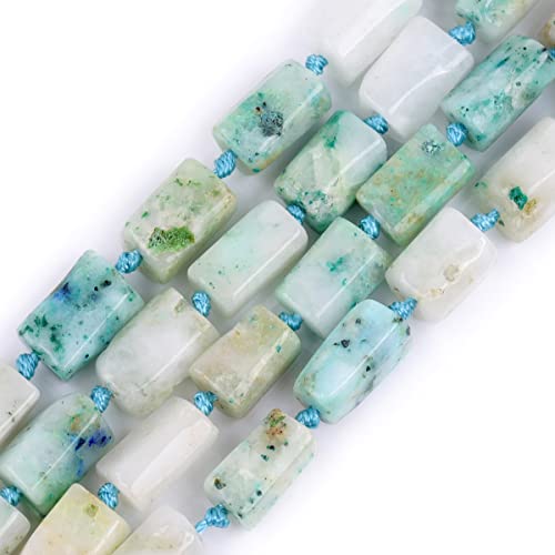 GEM-Inside 27 Stück 8 x 12 mm natürlicher blauer Tianshan-Jaspis-Stein, Edelstein, facettiert, Freiform, Röhren-Säule, Chakra-Perlen für Schmuckherstellung, 38,1 cm GEM-Inside 27 Stück 8 x 12 mm natürlicher blauer Tianshan-Jaspis-Stein, Edelstein, facettiert, Freiform, Röhren-Säule, Chakra-Perlen für Schmuckherstellung, 38,1 cm von GEM-INSIDE CREATE YOUR OWN FASHION