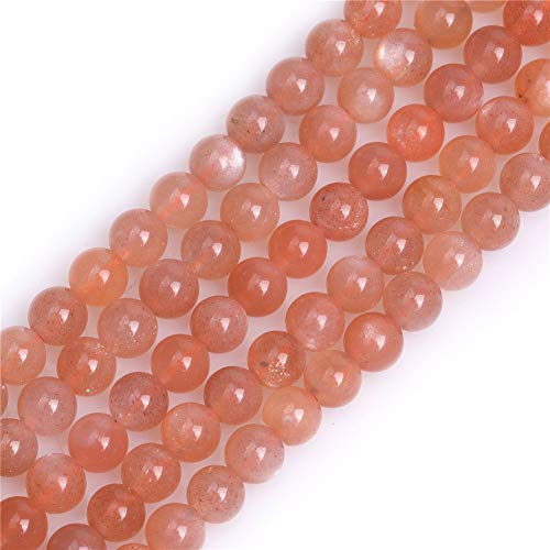 GEM-Inside 4 mm AA Grade Orange Mondstein Runde Edelstein Halbedelstein lose Perlen für Schmuckherstellung 38,1 cm von GEM-INSIDE CREATE YOUR OWN FASHION