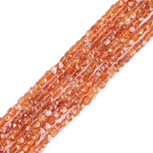 GEM-Inside 4 mm facettierter Würfel, natürlicher orangefarbener Granatstein, Edelstein-Abstandshalter, Chakra-Stein für die Schmuckherstellung, Erwachsene, 38,1 cm GEM-Inside 4 mm facettierter Würfel, natürlicher orangefarbener Granatstein, Edelstein-Abstandshalter, Chakra-Stein für die Schmuckherstellung, Erwachsene, 38,1 cm von GEM-INSIDE CREATE YOUR OWN FASHION