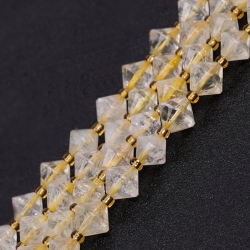 GEM-Inside 40 Stück facettierte Bipyramiden-Doppelkegel in AAA-Qualität, 8 mm, natürlicher Citrin-Quarz-Edelstein, Abstandshalter-Perlen für Schmuckherstellung GEM-Inside 40 Stück facettierte Bipyramiden-Doppelkegel in AAA-Qualität, 8 mm, natürlicher Citrin-Quarz-Edelstein, Abstandshalter-Perlen für Schmuckherstellung von GEM-INSIDE CREATE YOUR OWN FASHION