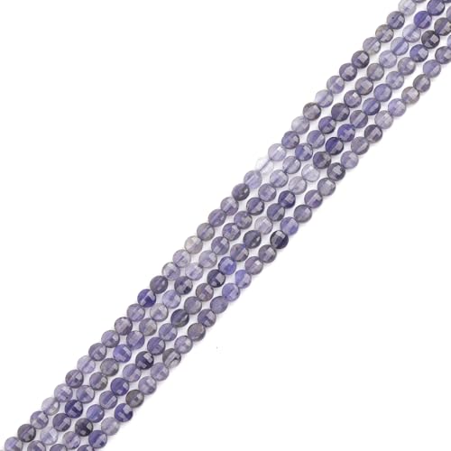 GEM-Inside 90 Stück 4 mm Münze, doppelfacettierte natürliche AA-blaue Cordierit-Quarzperlen, Steinperlen für Schmuckherstellung, Bastelbedarf GEM-Inside 90 Stück 4 mm Münze, doppelfacettierte natürliche AA-blaue Cordierit-Quarzperlen, Steinperlen für Schmuckherstellung, Bastelbedarf von GEM-INSIDE CREATE YOUR OWN FASHION