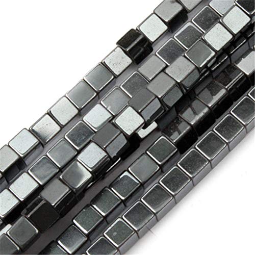 GEM-Inside Echte 4 mm quadratische schwarze Hämatit nicht magnetische Edelsteine lose Perlen für Schmuckherstellung 38,1 cm GEM-Inside Echte 4 mm quadratische schwarze Hämatit nicht magnetische Edelsteine lose Perlen für Schmuckherstellung 38,1 cm von GEM-INSIDE CREATE YOUR OWN FASHION