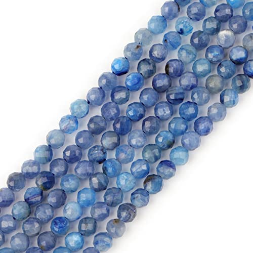 GEM-Inside Natürlicher Kyanit-Edelstein in AAA-Qualität, blau, 4 mm, Quarz, facettiert, rund, winzige kleine Abstandshalter, Perlen für Schmuckherstellung, Armbänder, Ohrringe, Charms, voller Strang, GEM-Inside Natürlicher Kyanit-Edelstein in AAA-Qualität, blau, 4 mm, Quarz, facettiert, rund, winzige kleine Abstandshalter, Perlen für Schmuckherstellung, Armbänder, Ohrringe, Charms, voller Strang, von GEM-INSIDE CREATE YOUR OWN FASHION