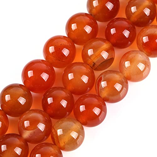 GEM-Inside Perlen aus natürlichem rotem Karneol, rund, Halbedelstein, lose Perlen für Schmuckherstellung, 12 mm, 38,1 cm GEM-Inside Perlen aus natürlichem rotem Karneol, rund, Halbedelstein, lose Perlen für Schmuckherstellung, 12 mm, 38,1 cm von GEM-INSIDE CREATE YOUR OWN FASHION