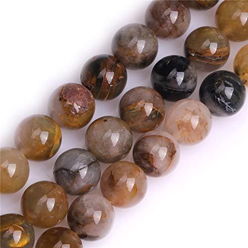 GEM-Inside Perlen für Schmuckherstellung, rund, 10 mm, Braun, 38,1 cm von GEM-INSIDE CREATE YOUR OWN FASHION