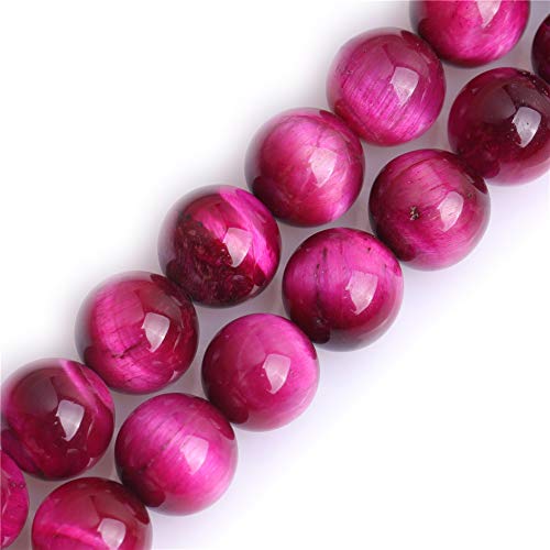Gem Inside 10 mm rosafarbene Tigerauge runde Halbedelsteine lose Perlen für Schmuckherstellung 38,1 cm von GEM-INSIDE CREATE YOUR OWN FASHION