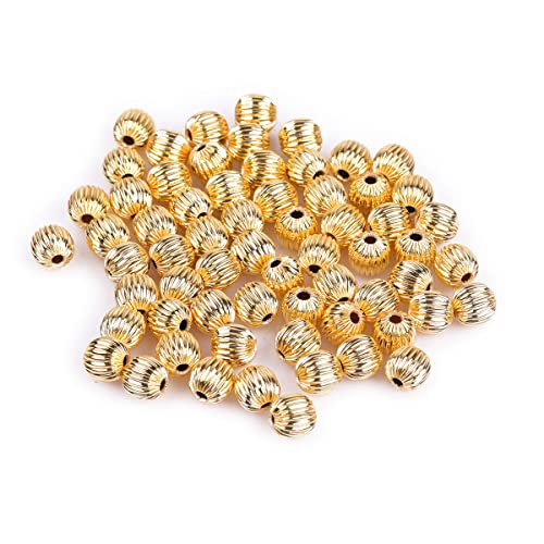 Gem-Inside 100 Stück 18 Karat Gelbgold gefüllte Perlen 6 mm hypoallergen gewellte glatte Abstandshalter Perlen für Schmuckherstellung Großhandel Metallperlen DIY Handarbeitszubehör Gem-Inside 100 Stück 18 Karat Gelbgold gefüllte Perlen 6 mm hypoallergen gewellte glatte Abstandshalter Perlen für Schmuckherstellung Großhandel Metallperlen DIY Handarbeitszubehör von GEM-INSIDE CREATE YOUR OWN FASHION