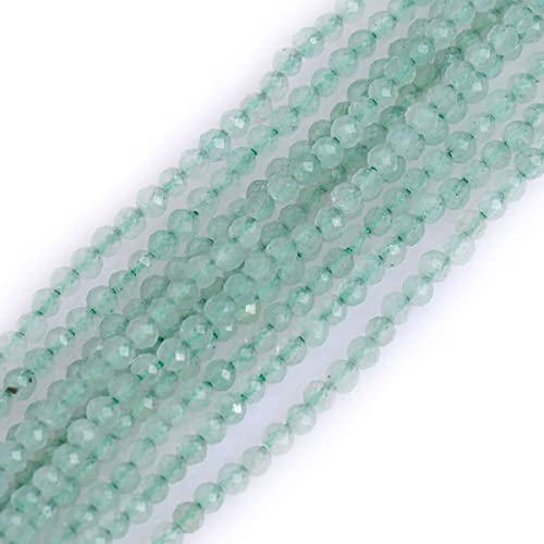 Gem-Inside 2 mm grüner Aventurin, natürlicher Edelstein, facettiert, rund, Halbedelstein, lose Rocailles, für Schmuckherstellung, 38,1 cm Strang Gem-Inside 2 mm grüner Aventurin, natürlicher Edelstein, facettiert, rund, Halbedelstein, lose Rocailles, für Schmuckherstellung, 38,1 cm Strang von GEM-INSIDE CREATE YOUR OWN FASHION