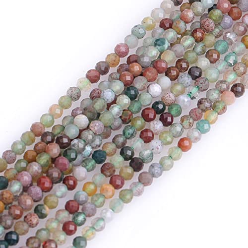 Gem-Inside 2 mm indischer Achat, natürlicher Edelstein, facettiert, rund, Halbedelstein, lose Rocailles, für Schmuckherstellung, 38,1 cm Strang Gem-Inside 2 mm indischer Achat, natürlicher Edelstein, facettiert, rund, Halbedelstein, lose Rocailles, für Schmuckherstellung, 38,1 cm Strang von GEM-INSIDE CREATE YOUR OWN FASHION