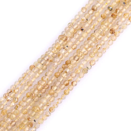 Gem-Inside 2 mm natürlicher, goldener, geruhlter Quarz-Edelstein, facettiert, Abstandshalter für Schmuckherstellung, Strang, 38,1 cm Gem-Inside 2 mm natürlicher, goldener, geruhlter Quarz-Edelstein, facettiert, Abstandshalter für Schmuckherstellung, Strang, 38,1 cm von GEM-INSIDE CREATE YOUR OWN FASHION