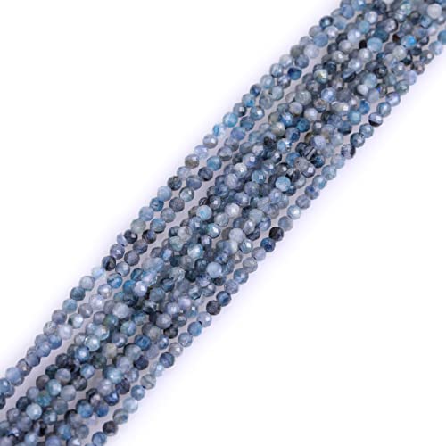 Gem-Inside 2 mm natürlicher blauer Kyanit-Quarz, echter Kristall, facettiert, Abstandshalter für Schmuckherstellung, Strang, 38,1 cm Gem-Inside 2 mm natürlicher blauer Kyanit-Quarz, echter Kristall, facettiert, Abstandshalter für Schmuckherstellung, Strang, 38,1 cm von GEM-INSIDE CREATE YOUR OWN FASHION