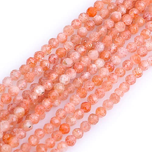 Gem-Inside 3 mm Sonnenstein natürlicher Edelstein facettiert runde Halbedelsteine lose Rocailles für Schmuckherstellung 38,1 cm Strang Gem-Inside 3 mm Sonnenstein natürlicher Edelstein facettiert runde Halbedelsteine lose Rocailles für Schmuckherstellung 38,1 cm Strang von GEM-INSIDE CREATE YOUR OWN FASHION