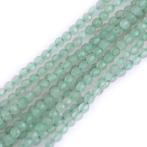 Gem-Inside 3 mm grüner Aventurin, natürlicher Edelstein, facettiert, rund, Halbedelstein, lose Rocailles, für Schmuckherstellung, 38,1 cm Strang Gem-Inside 3 mm grüner Aventurin, natürlicher Edelstein, facettiert, rund, Halbedelstein, lose Rocailles, für Schmuckherstellung, 38,1 cm Strang von GEM-INSIDE CREATE YOUR OWN FASHION