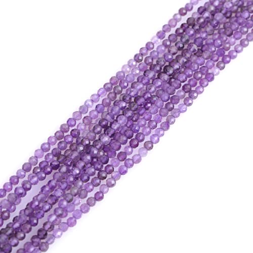 Gem-Inside 3 mm natürlicher violetter Amethyst, echter Kristall, facettiert, Abstandshalter für Schmuckherstellung, Strang, 38,1 cm Gem-Inside 3 mm natürlicher violetter Amethyst, echter Kristall, facettiert, Abstandshalter für Schmuckherstellung, Strang, 38,1 cm von GEM-INSIDE CREATE YOUR OWN FASHION
