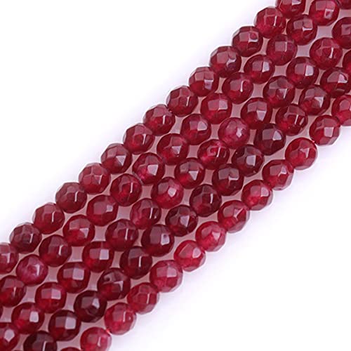 Gem-Inside 4 mm facettierte weinrote Jade natürliche Edelsteine runde Halbedelsteine lose Perlen für Schmuckherstellung 38,1 cm Strang Gem-Inside 4 mm facettierte weinrote Jade natürliche Edelsteine runde Halbedelsteine lose Perlen für Schmuckherstellung 38,1 cm Strang von GEM-INSIDE CREATE YOUR OWN FASHION