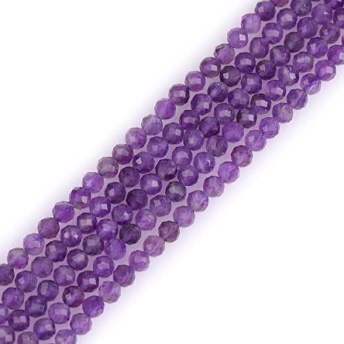 Gem-Inside 4 mm natürlicher violetter Amethyst, echter Kristall, facettiert, Abstandshalter für Schmuckherstellung, Strang, 38,1 cm Gem-Inside 4 mm natürlicher violetter Amethyst, echter Kristall, facettiert, Abstandshalter für Schmuckherstellung, Strang, 38,1 cm von GEM-INSIDE CREATE YOUR OWN FASHION