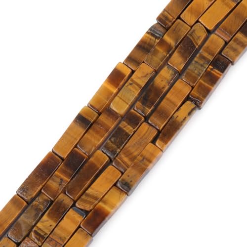 Gem-Inside 4 x 13 mm natürlicher Tigerauge-Edelstein, Würfelperlen für Schmuckherstellung, Strang, 38,1 cm, Energieheilkraftstein Gem-Inside 4 x 13 mm natürlicher Tigerauge-Edelstein, Würfelperlen für Schmuckherstellung, Strang, 38,1 cm, Energieheilkraftstein von GEM-INSIDE CREATE YOUR OWN FASHION