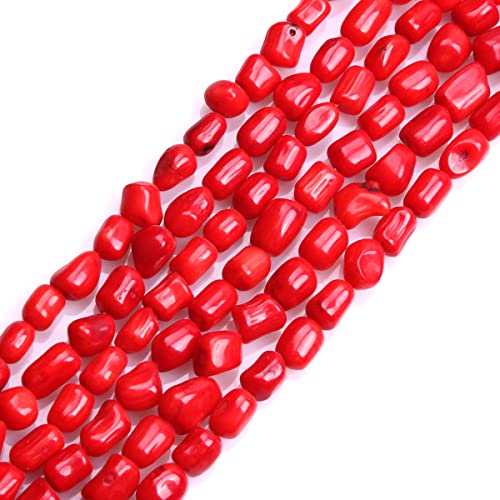 Gem-Inside 4 x 8 mm rote Koralle Freiform Edelstein lose Perlen für Schmuckherstellung Strang 38,1 cm Gem-Inside 4 x 8 mm rote Koralle Freiform Edelstein lose Perlen für Schmuckherstellung Strang 38,1 cm von GEM-INSIDE CREATE YOUR OWN FASHION