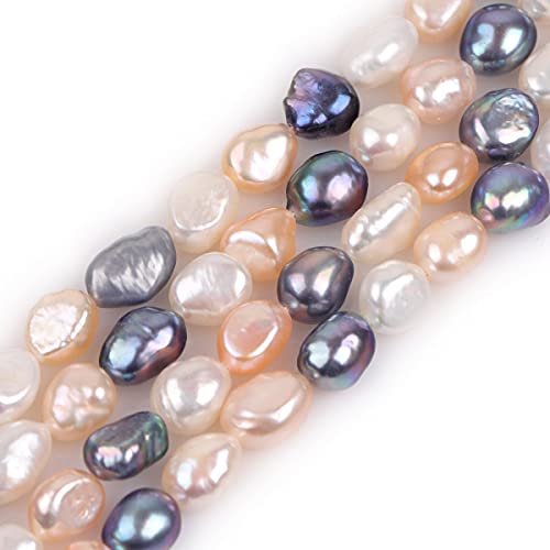 Gem-Inside 8-9 mm gemischte Farben Perlen echte Süßwasser-Zuchtperlen Edelstein Perlen für Schmuckherstellung Bulk volle 38,1 cm von GEM-INSIDE CREATE YOUR OWN FASHION