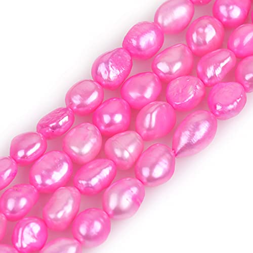 Gem-Inside 8-9 mm Pink Pfirsichfarben Echte Süßwasser-Zuchtperlen Edelstein Perlen für Schmuckherstellung Bulk Full 38,1 cm von GEM-INSIDE CREATE YOUR OWN FASHION