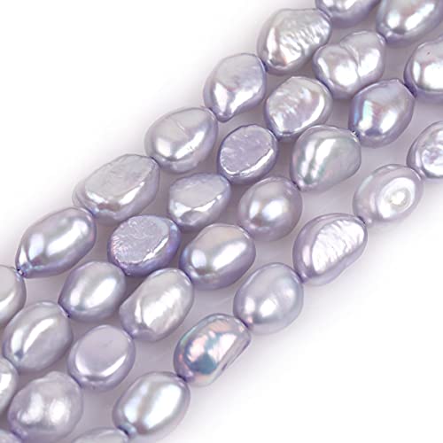 Gem-Inside 8-9 mm hellviolette Perlen echte Süßwasser-Zuchtperlen Edelstein Perlen für Schmuckherstellung Bulk volle 38,1 cm von GEM-INSIDE CREATE YOUR OWN FASHION