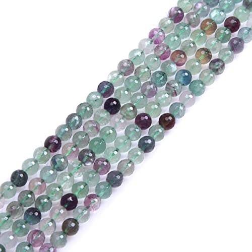 Gem-Inside 8 mm natürlicher, mehrfarbiger Fluorit-Quarz, echter Kristall, Edelstein, facettiert, Abstandshalter für Schmuckherstellung, Strang, 38,1 cm Gem-Inside 8 mm natürlicher, mehrfarbiger Fluorit-Quarz, echter Kristall, Edelstein, facettiert, Abstandshalter für Schmuckherstellung, Strang, 38,1 cm von GEM-INSIDE CREATE YOUR OWN FASHION