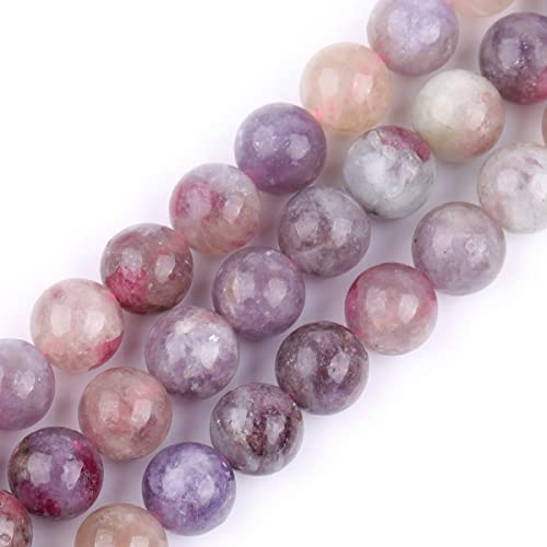 Gem Inside 8 mm polierte runde natürliche rosa lila mehrfarbige Pfirsichblüte Turmalin Edelstein-Perlen für Schmuckherstellung voller 40,6 cm Strang Gem Inside 8 mm polierte runde natürliche rosa lila mehrfarbige Pfirsichblüte Turmalin Edelstein-Perlen für Schmuckherstellung voller 40,6 cm Strang von GEM-INSIDE CREATE YOUR OWN FASHION