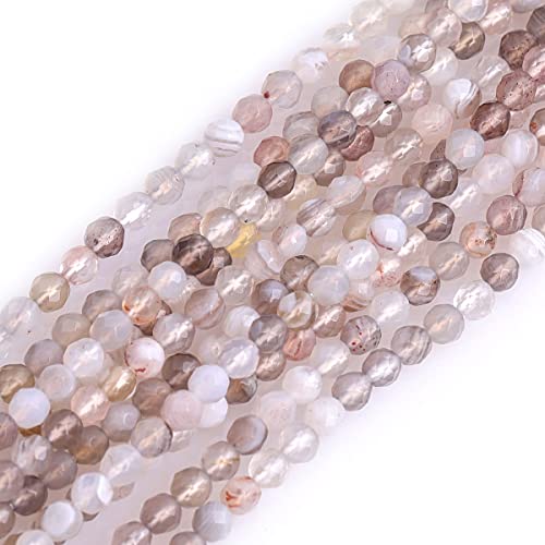 Gem-Inside Botswana-Achat, natürlicher Edelstein, facettiert, rund, Halbedelstein, lose Rocailles-Perlen für Schmuckherstellung, 38,1 cm Strang, 2 mm Gem-Inside Botswana-Achat, natürlicher Edelstein, facettiert, rund, Halbedelstein, lose Rocailles-Perlen für Schmuckherstellung, 38,1 cm Strang, 2 mm von GEM-INSIDE CREATE YOUR OWN FASHION