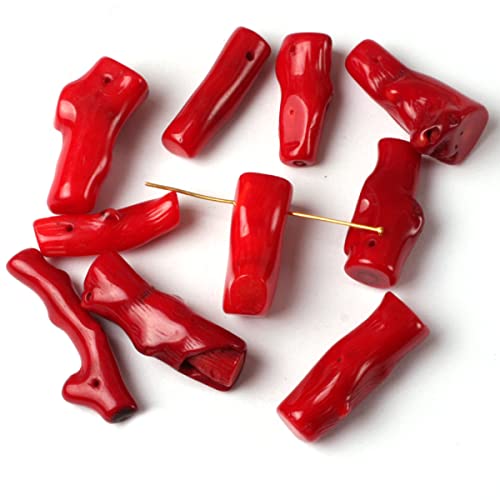 Gem-Inside Freiform-Edelstein, rote Koralle, lose Perlen für Schmuckherstellung, 30–40 mm, 10 Stück Gem-Inside Freiform-Edelstein, rote Koralle, lose Perlen für Schmuckherstellung, 30–40 mm, 10 Stück von GEM-INSIDE CREATE YOUR OWN FASHION