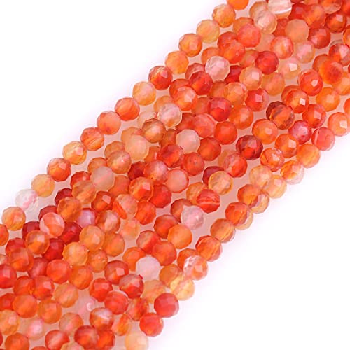 Gem-Inside Rocailles-Perlen aus rotem Karneol, 3 mm, natürlicher Edelstein, facettiert, rund, Halbedelstein, lose Rocailles, für Schmuckherstellung, 38,1 cm Strang Gem-Inside Rocailles-Perlen aus rotem Karneol, 3 mm, natürlicher Edelstein, facettiert, rund, Halbedelstein, lose Rocailles, für Schmuckherstellung, 38,1 cm Strang von GEM-INSIDE CREATE YOUR OWN FASHION