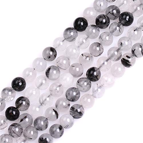 Gem Inside natürliche 6 mm schwarze Rutilquarz runde Halbedelsteine lose Perlen für Schmuckherstellung 38,1 cm Gem Inside natürliche 6 mm schwarze Rutilquarz runde Halbedelsteine lose Perlen für Schmuckherstellung 38,1 cm von GEM-INSIDE CREATE YOUR OWN FASHION