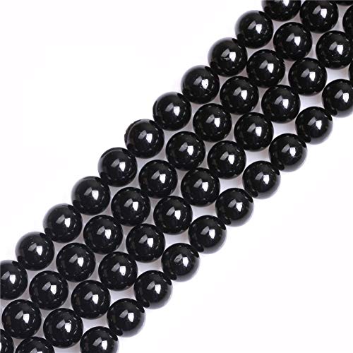 GEM-Inside Perlen Turmalin rund Halbedelstein Schwarz 8 mm für Schmuckherstellung 38 cm GEM-Inside Perlen Turmalin rund Halbedelstein Schwarz 8 mm für Schmuckherstellung 38 cm von GEM-INSIDE CREATE YOUR OWN FASHION