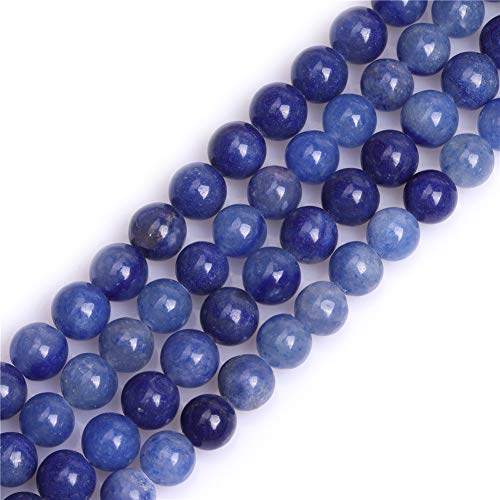Gem Inside natürliche AA-Klasse, 8 mm, blaue Aventurin-Jade, runde Halbedelsteine, lose Perlen für Schmuckherstellung, 38,1 cm Gem Inside natürliche AA-Klasse, 8 mm, blaue Aventurin-Jade, runde Halbedelsteine, lose Perlen für Schmuckherstellung, 38,1 cm von GEM-INSIDE CREATE YOUR OWN FASHION