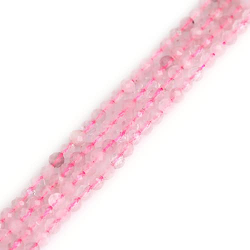 Gem-Inside winzige 3 mm natürlicher Rosenquarz, echter Kristall, Edelstein, facettierte Abstandshalter für Schmuckherstellung, Strang, 38,1 cm Gem-Inside winzige 3 mm natürlicher Rosenquarz, echter Kristall, Edelstein, facettierte Abstandshalter für Schmuckherstellung, Strang, 38,1 cm von GEM-INSIDE CREATE YOUR OWN FASHION