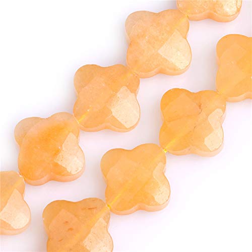 Natürlicher gelber Jade-Edelstein, Halbedelstein, facettierte Kleeblatt-Blume, 13 mm, Perlen für Schmuckherstellung, DIY, Armband, Halsketten, Basteln, 38,1 cm Natürlicher gelber Jade-Edelstein, Halbedelstein, facettierte Kleeblatt-Blume, 13 mm, Perlen für Schmuckherstellung, DIY, Armband, Halsketten, Basteln, 38,1 cm von GEM-INSIDE CREATE YOUR OWN FASHION