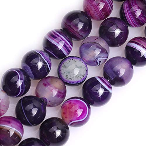 GEM-INSIDE CREATE YOUR OWN FASHION Natürlicher violetter Onyx-Achat-Edelstein, Halbedelstein, rund, 12 mm, lose Perlen für Schmuckherstellung, Armband, Halskette, Basteln, 38,1 cm GEM-INSIDE CREATE YOUR OWN FASHION Natürlicher violetter Onyx-Achat-Edelstein, Halbedelstein, rund, 12 mm, lose Perlen für Schmuckherstellung, Armband, Halskette, Basteln, 38,1 cm von GEM-INSIDE CREATE YOUR OWN FASHION