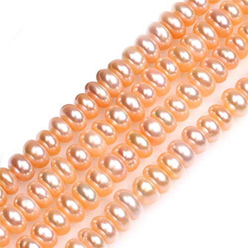 Rondelle Süßwasser-Zuchtperlen Heishi Spacer Perlen zur Schmuckherstellung 5 x 8 mm, Rosa von GEM-INSIDE CREATE YOUR OWN FASHION