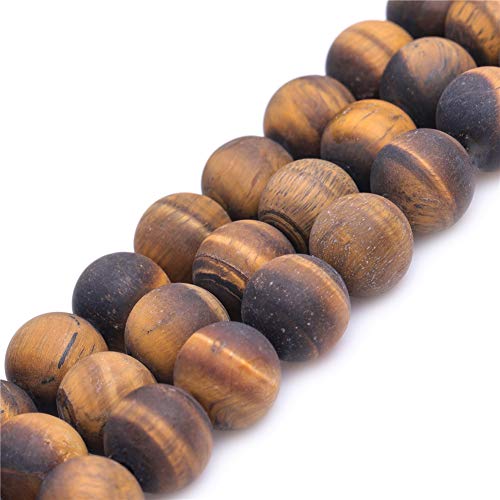 Sweet & Happy Girl's Store SHGbeads 14 mm Frostmatte gelbe Tigerauge, Halbedelstein, runde lose Perlen für Schmuckherstellung, Bastelbedarf, 38,1 cm Sweet & Happy Girl's Store SHGbeads 14 mm Frostmatte gelbe Tigerauge, Halbedelstein, runde lose Perlen für Schmuckherstellung, Bastelbedarf, 38,1 cm von GEM-INSIDE CREATE YOUR OWN FASHION